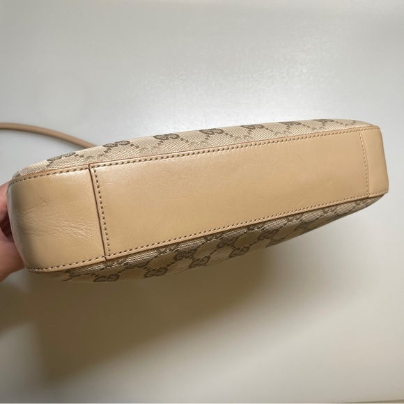 Gucci GG Canvas hobo Shoulder Bag Beige brown handbag - Picture 8 of 13